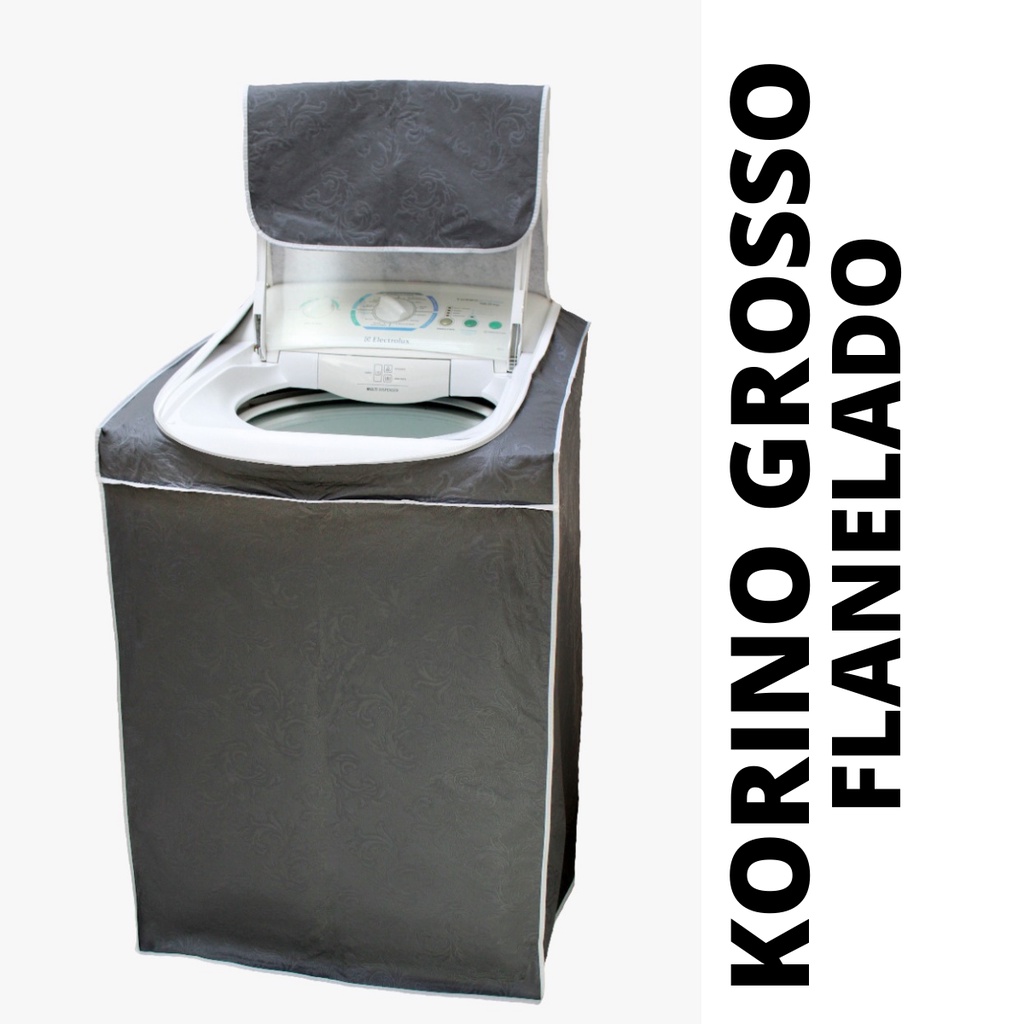 Capa Máquina de Lavar 6 á 17 kg Korino Flanelado com Zipér