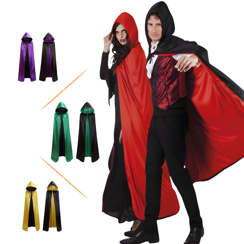 Capa De Bruxa Vampiro Drácula Halloween/ Umbanda Candomblé Exu Carnaval Dupla Premium Entrega Rápida