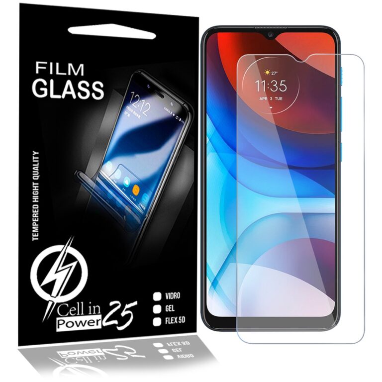 Película Vidro + Película De Carbono Moto E7 Pow