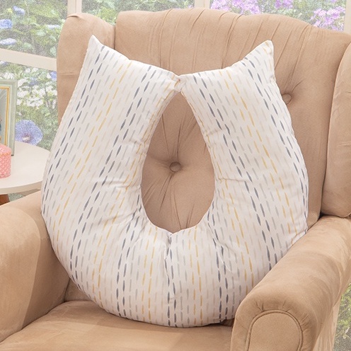 Almofada Amamentação Para Bebe Arabesco Amarelo