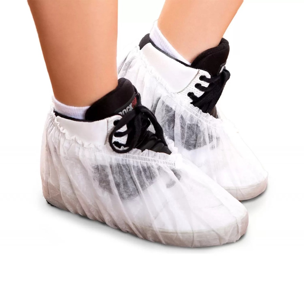 Propé Sapatilha Descartável BRANCA com elástico 100un TNT