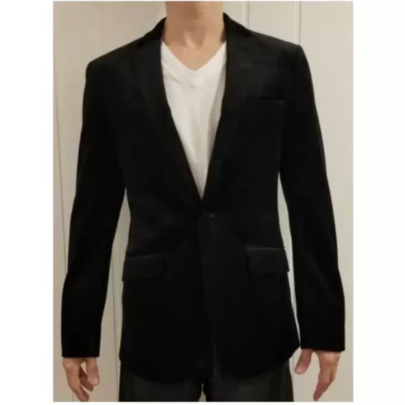 Blazer Veludo Preto Masculino – Florido Impo