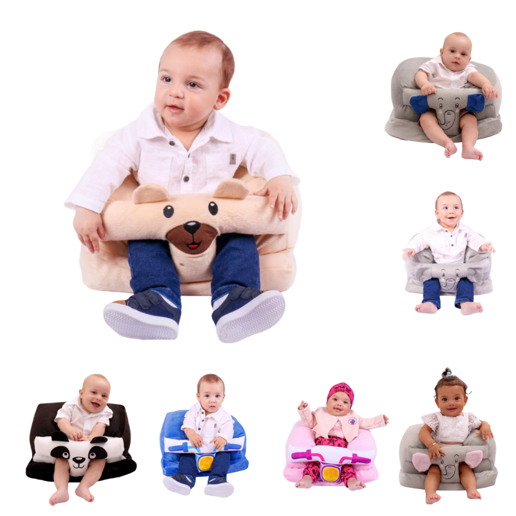 Assento Para Bebê Sofazinho De Apoio Sofá Sentar Almofada Cadeirinha Infantil Anti-Queda Pelúcia
