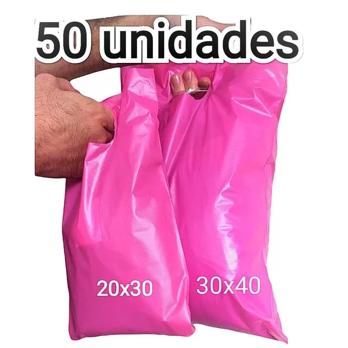 50 Sacola Plástica Premium Boca De Palhaço ̵
