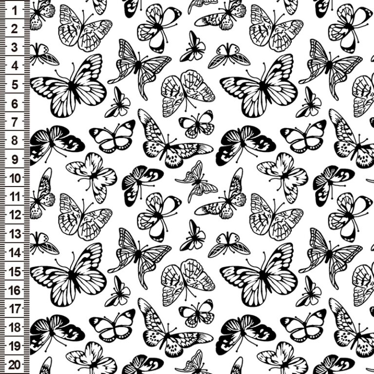 Tricoline Monochrome Butterfly Branco – A Pa