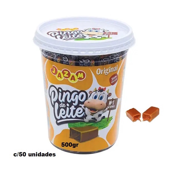 Pote C/ 50 Unidades Pingo De Leite Jazam Original 