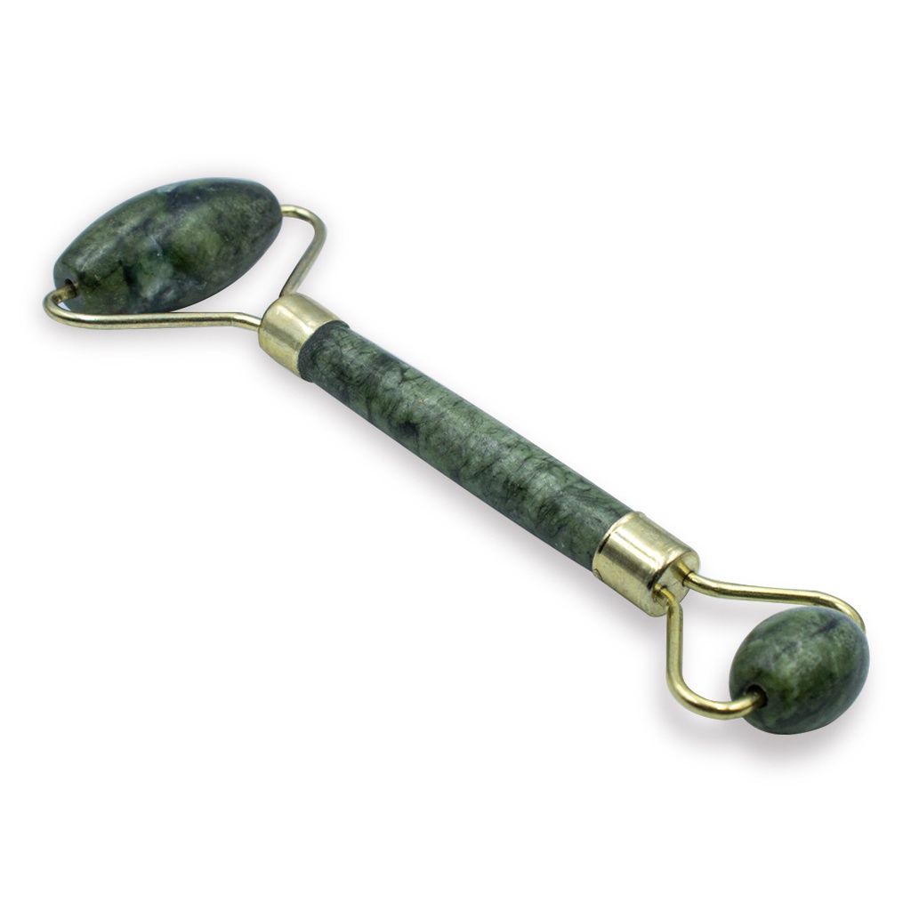 Rolo Massageador Facial Pedra de Jade Anti Estresse e Rugas