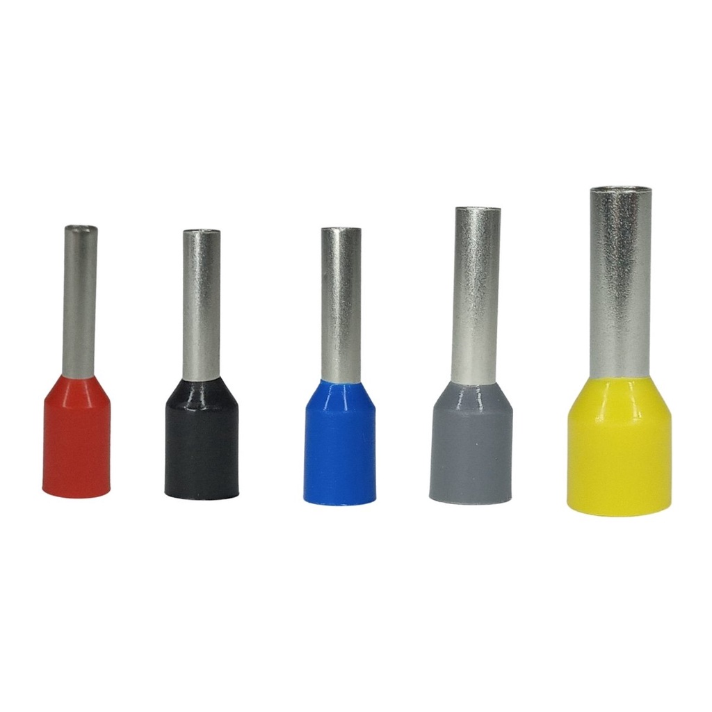 Kit Terminal Tubular Ilhós 1,0/1,5/2,5/4/6mm – 800un Elétrico Tubo Ilhos Tubolar Isolado Pré Isolado