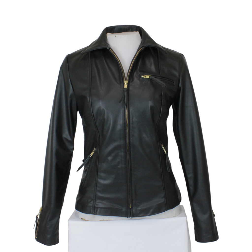 Jaqueta De Couro 100% Bovino Legítimo Original Feminina 218