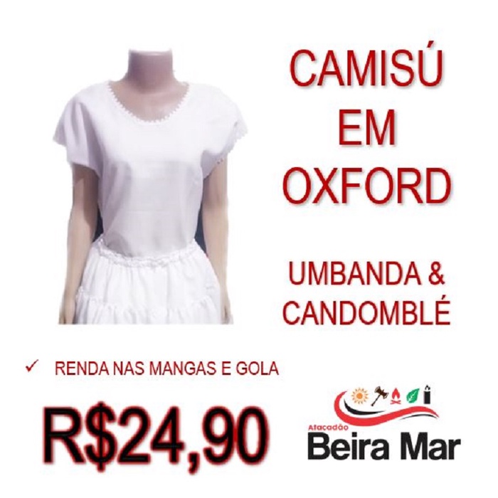 Camisú Feminino Em Oxford Umbanda E Candomblé