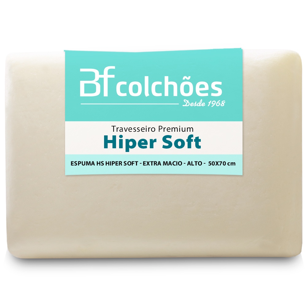 Travesseiro Ortopédico Espuma Especial HiperSoft Macio 50×70 BF Colchões