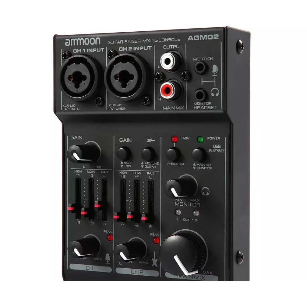 Mesa de Mixagem Ammoon Agm02 com 3 Canal