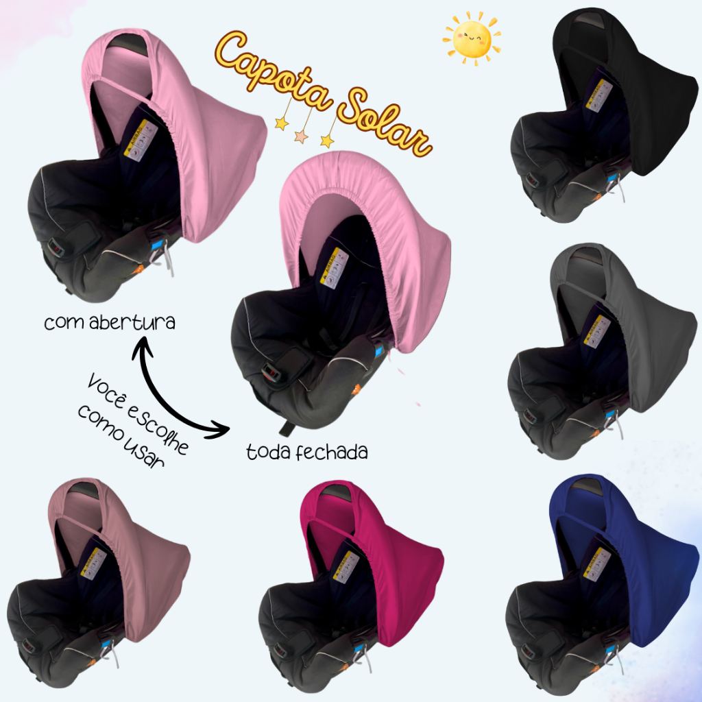 Capota Para Bebê Conforto Até 13 kg Protetor Solar Galzerano Burigotto Cosco Safety 1 Chicco Voyage