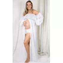 Vestido Gestante,fotografia, Franzido, Gf 070