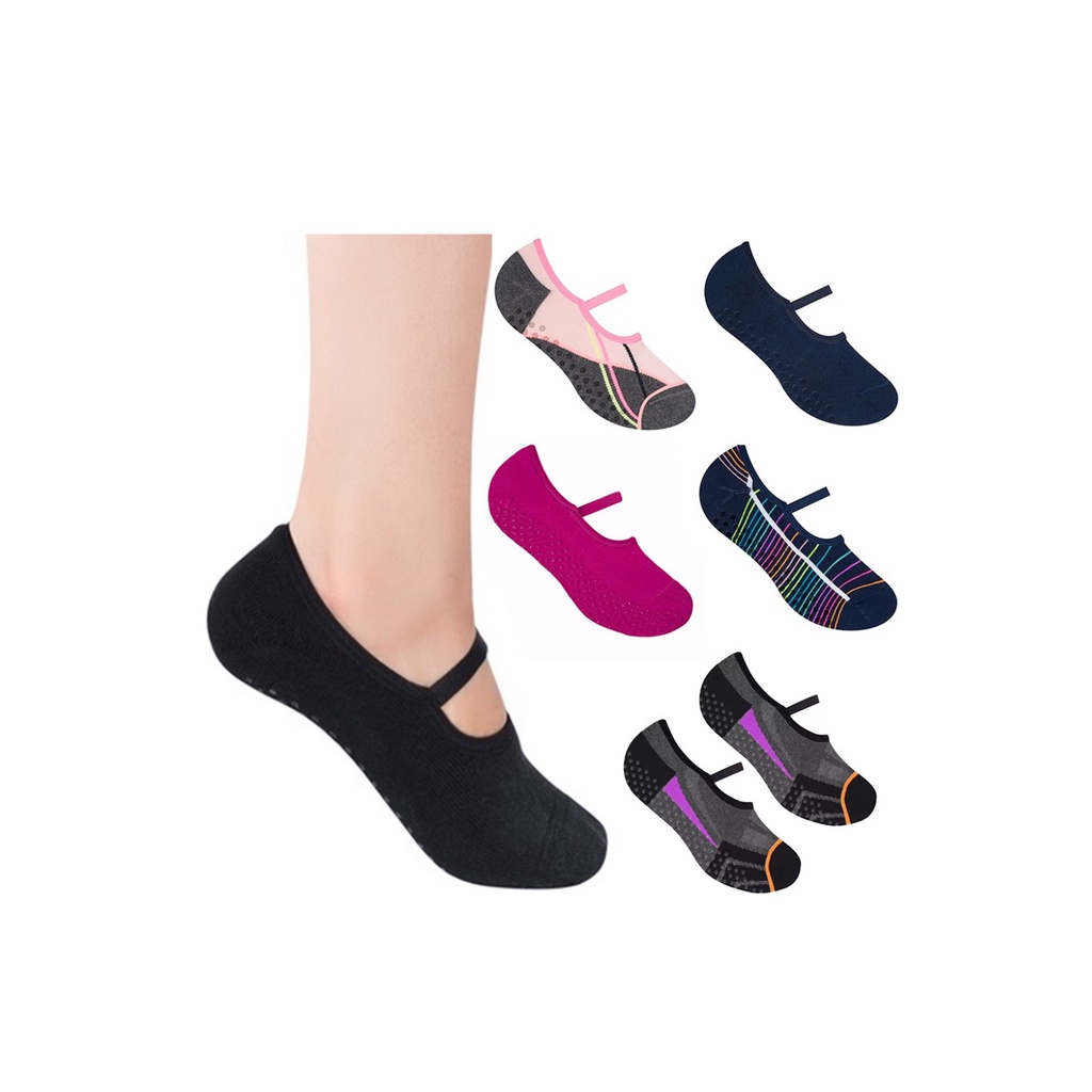 Kit 2 Pares Meia Pilates Yoga Premium C antiderrapante