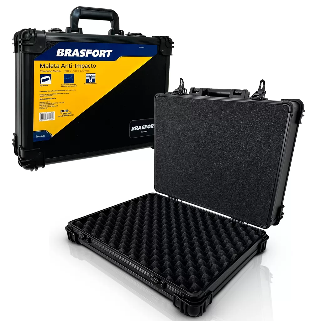 Maleta Mala Para Ferramentas Resistente Anti Impacto Linha Profissional Grande Reforçada Em Alumínio