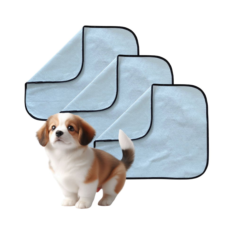 Kit 3x Tapete Higiênico Lavável Pet Para Cães Cachorro Grande 80x60cm Super Absorção Reutilizável