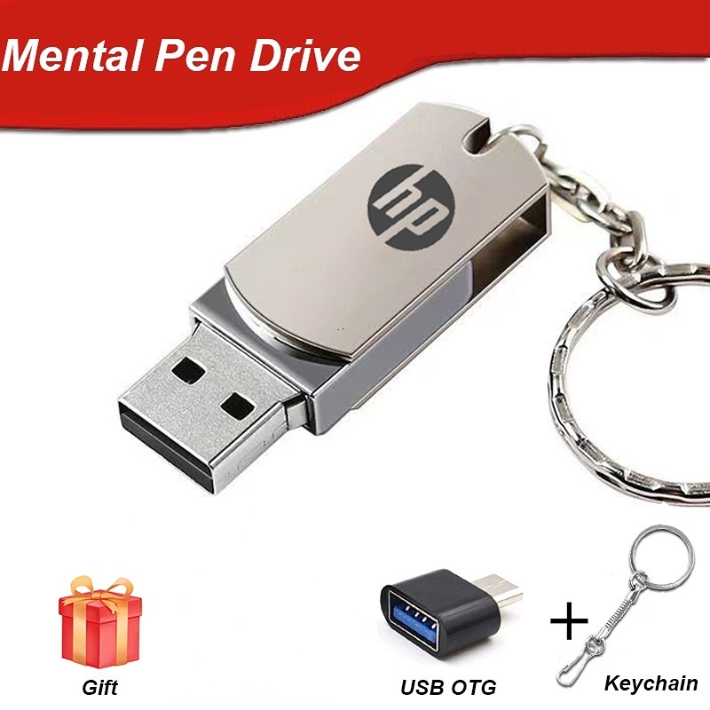 Pen Drive Tb 1 2TB Flash USB De Alta Velocidade De Rotação HP 128GB 256GB 512GB Mental USB3.0 Salto