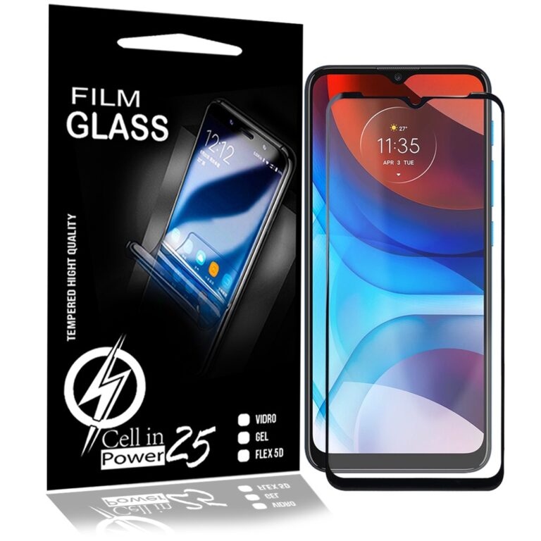 Película Vidro 3d Moto E7 Power 6.5 XT2097  PRETA