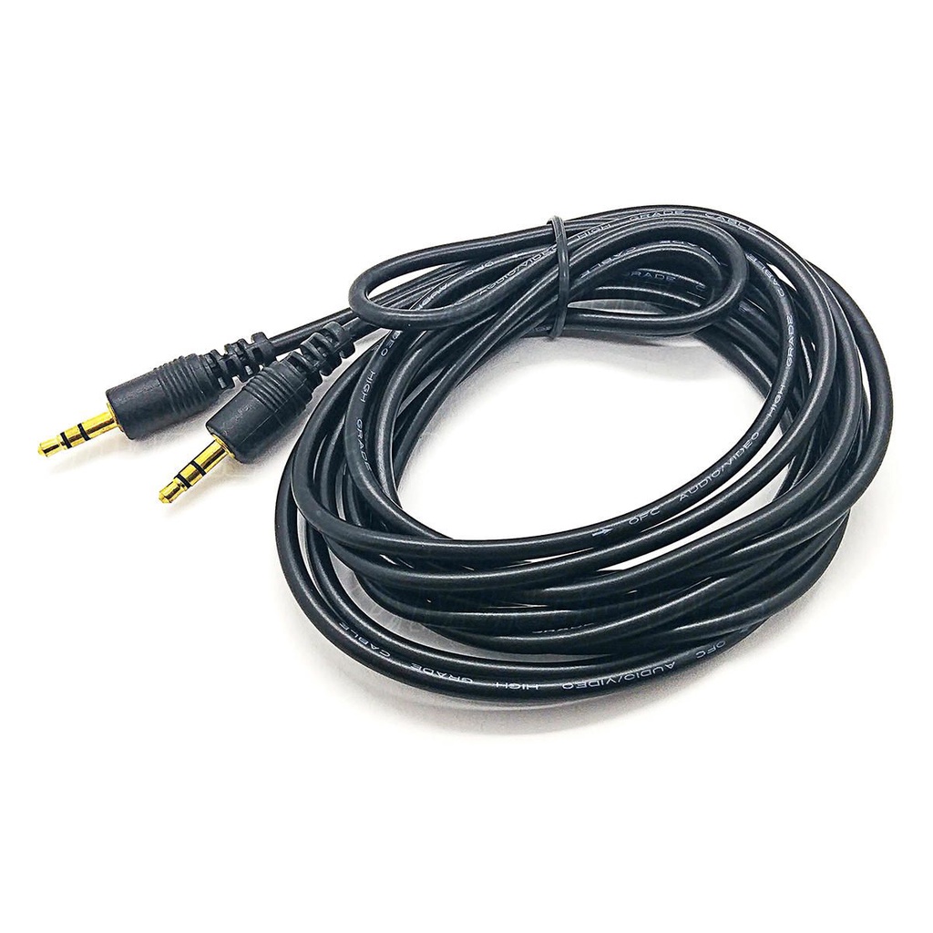 Cabo P2 de Áudio Auxiliar Ponta Dourada 3m Exbom CBX-A2P230