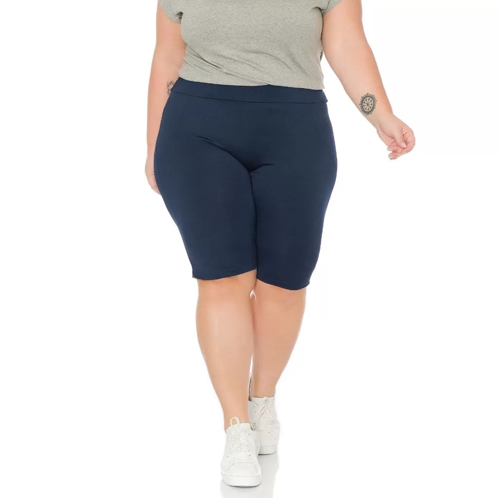 Bermuda Shorts Feminina Plus Size de Suplex 103724