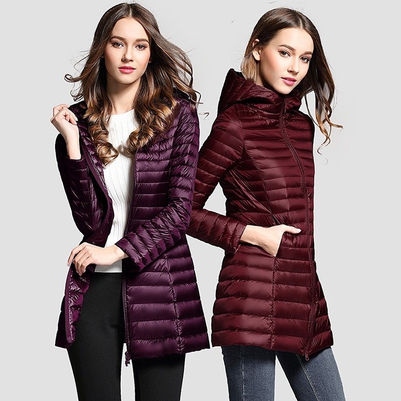 2026 Casaco Novo Outono Inverno plus size Mulheres Jaqueta Leve Para Baixo Moda  Com Capuz Fino outw