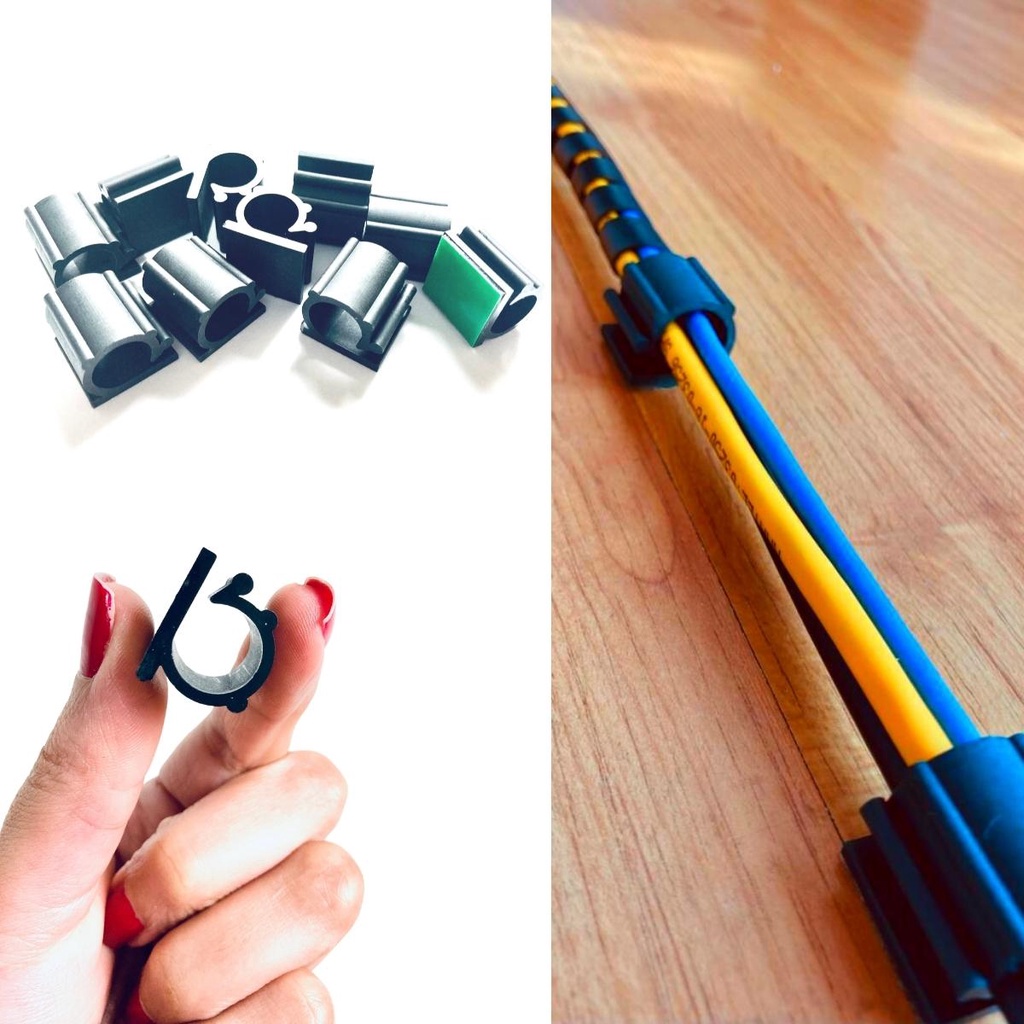 60 Unidades Organizadores para cabos e fios até 13 MM fixação fácil com dupla face sem pregos instal