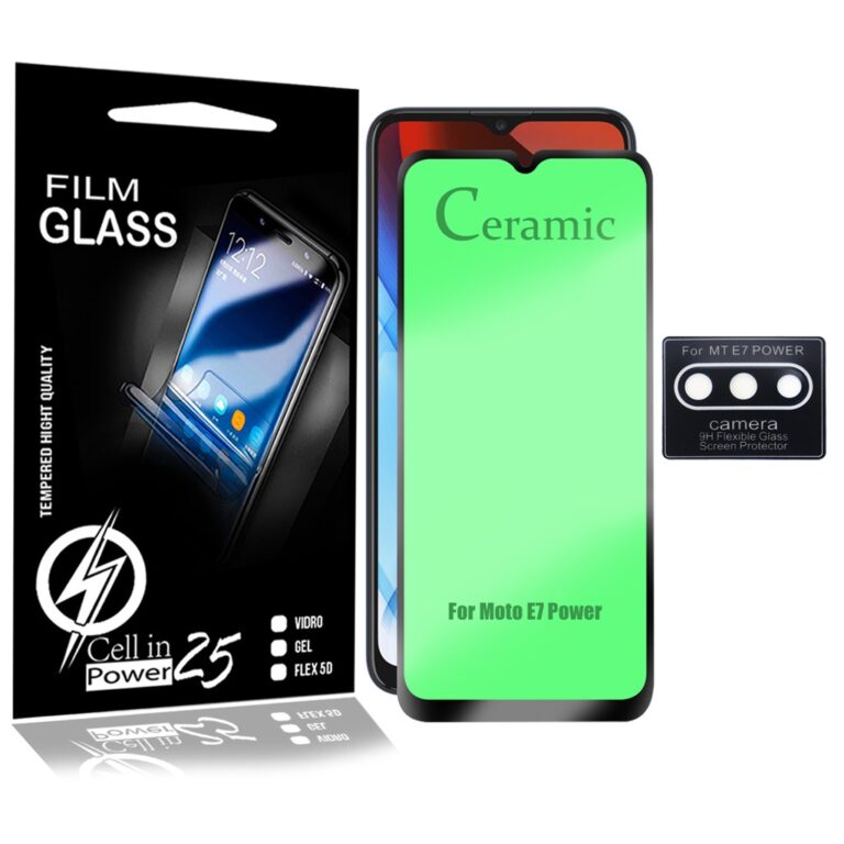Película Cerâmica 9d + Película Câmera Compat