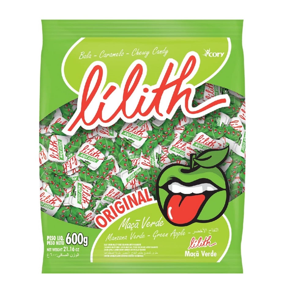 Bala Mastigável Lilith Maça Verde 500g Cory