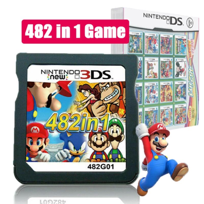 Para Nintendo NDS NDSL 2DS 3DS NDSI 482 Em 1 Cartucho De Jogos De Jogo Console Cartão Mario Multicar
