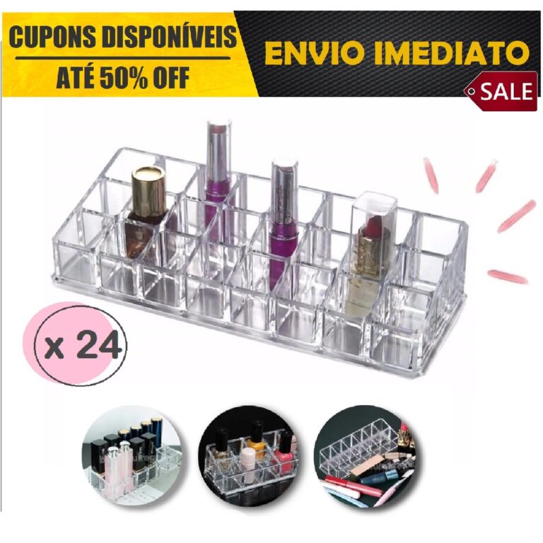 Organizador de Maquiagem e Manicure Em Acrílico &