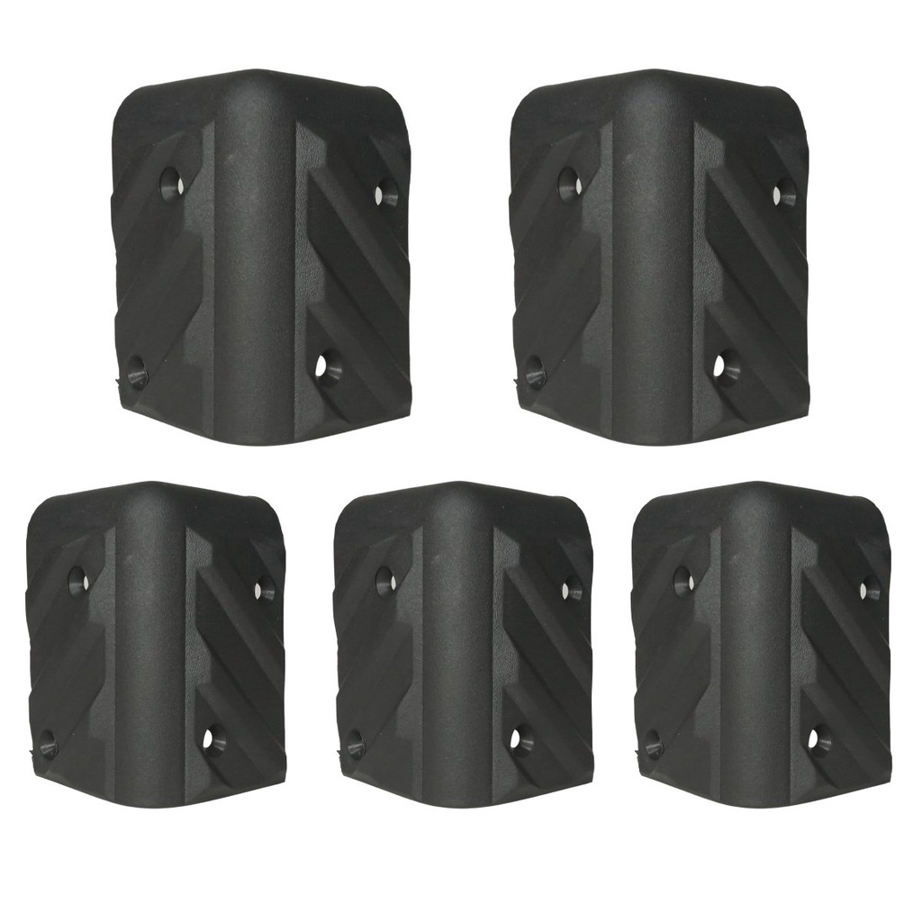 5 Cantoneiras Arredondada Plástica Grande Preta Para Caixas Acusticas Acabamento Resistente Para Som