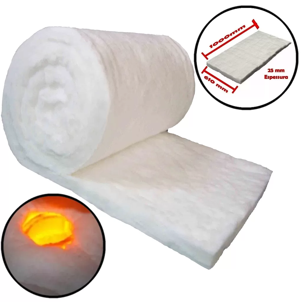 Manta Fibra Cerâmica 1000 X 610 X 25 Mm p/ Forja 1260 Graus
