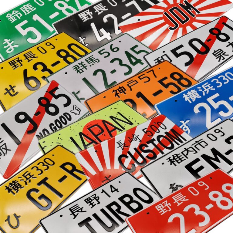 Placa De Licença De Alumínio Universal Japonês 