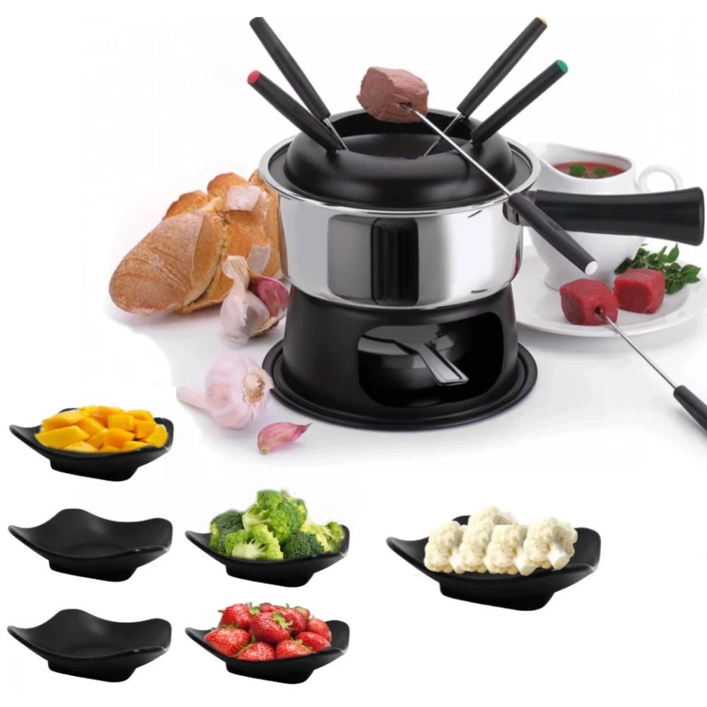 Fondue Lugano Aparelho com 12 Peças com Difusor + 6 Mini Tigelas em Melamina