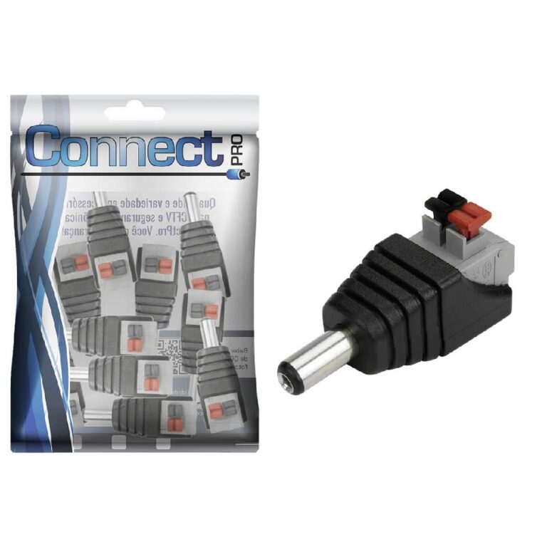 10X Conector P4 Macho Com Borne 2.1 5.5mm Engate R