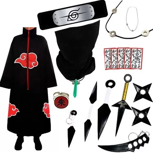 Combo Naruto C/ Manto Akatsuki + 17 Itens Itachi C