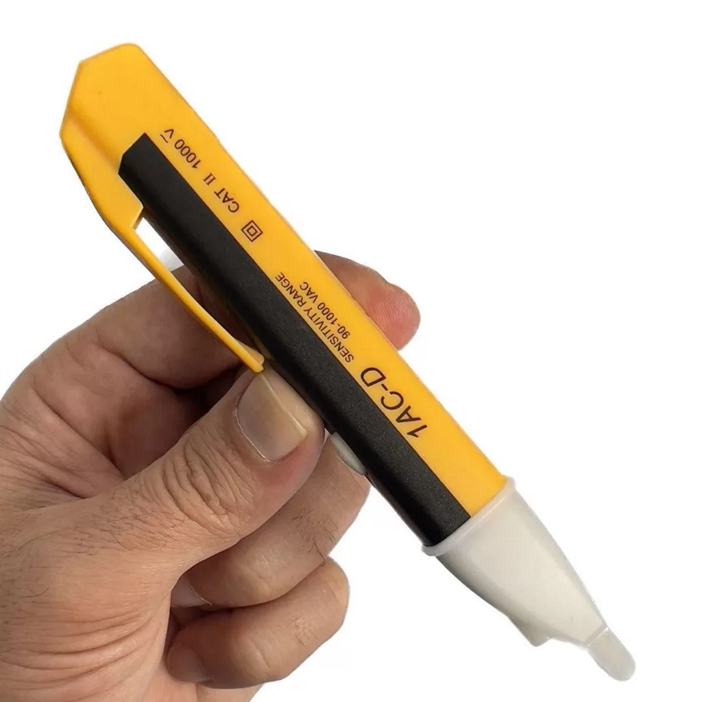 Caneta Detector De Voltagem e Corrente Elétrica Testadora de Tensão Alerta Sonoro 90 a 1000 Fase