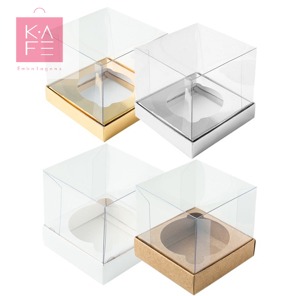 Caixa para Mini Bolo / Cupcake G 8x8x8cm Kafe Emba