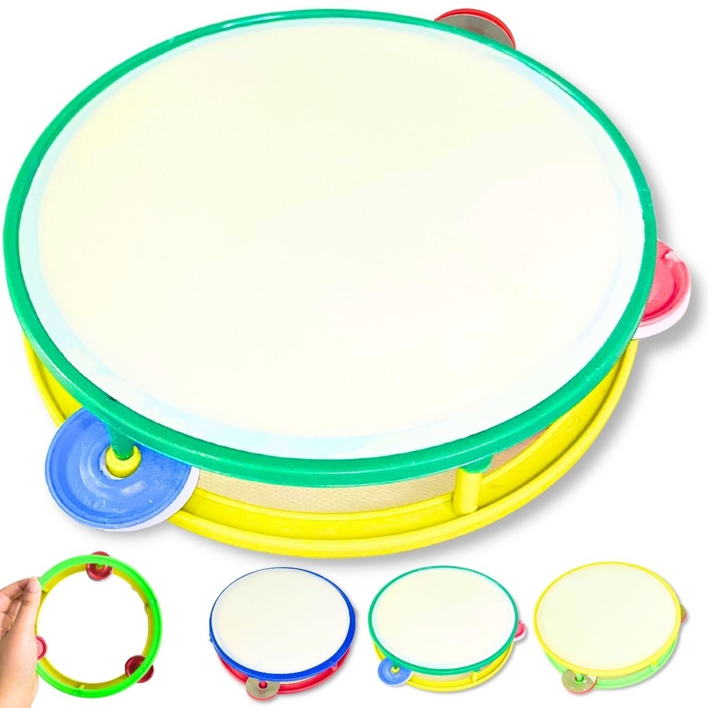 Pandeiro Infantil Pandeirinho De Brinquedo Plástico Colorido