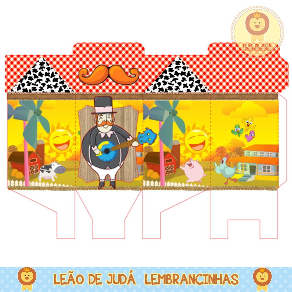 caixinha para festa tema fazendinha bita