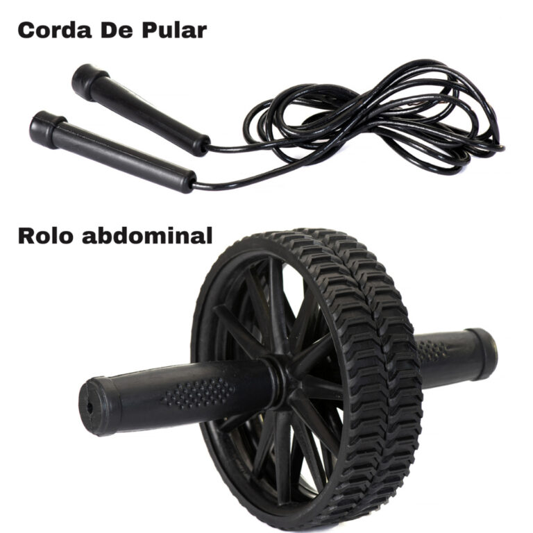 Roda De Exercícios Abdominal + Corda de Pular ***