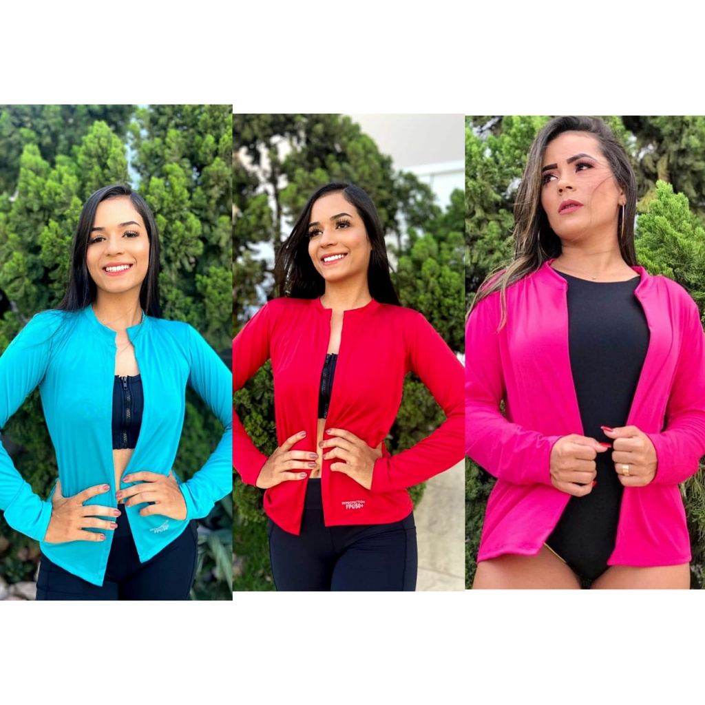 Casaco Feminino Proteção Solar UV 50+ Diversas Cores *Leia o anúncio