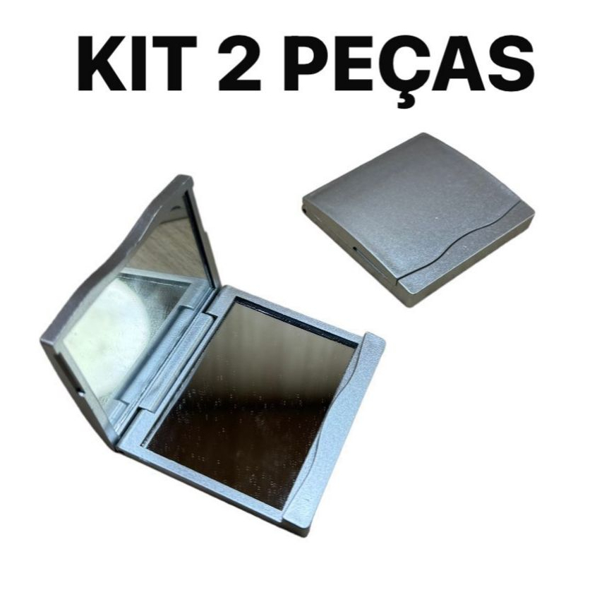 Kit Com 2/5/10 Peças Espelho Com Aumento De bolsa Viagem Prata