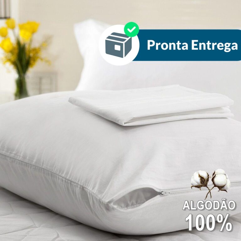 Fronha Capa de Travesseiro com Zíper PERCAL 100% 