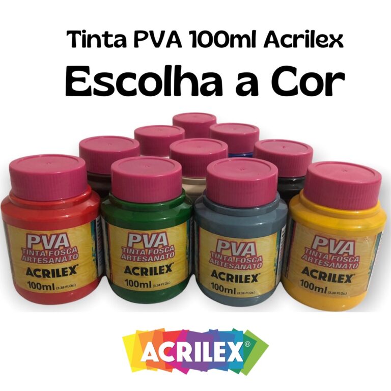 Tinta PVA Artesanato Madeira MDF Gesso Cerâmica A