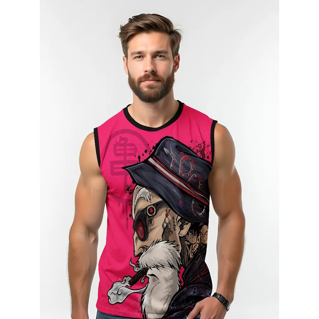 Camiseta Dry Fit Masculina UV 50+ Mestre Kame 2 Estampada Academia Corrida Treino Casual