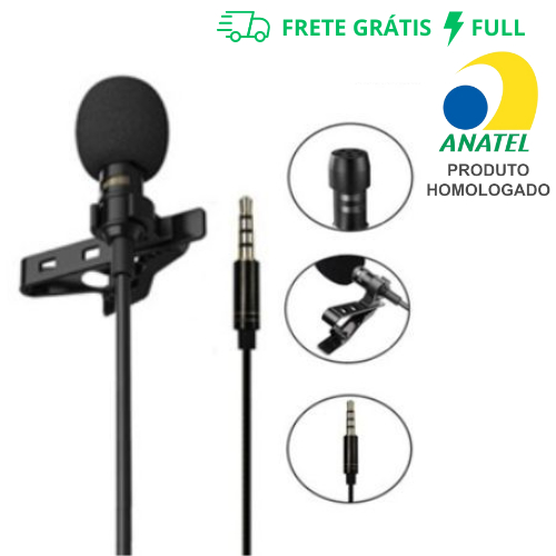 MICROFONE DE LAPELA ENTRADA P2
