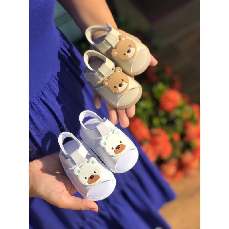 SANDALIA DE BEBÊ/ URSO/MENINO/URSA/MENINA