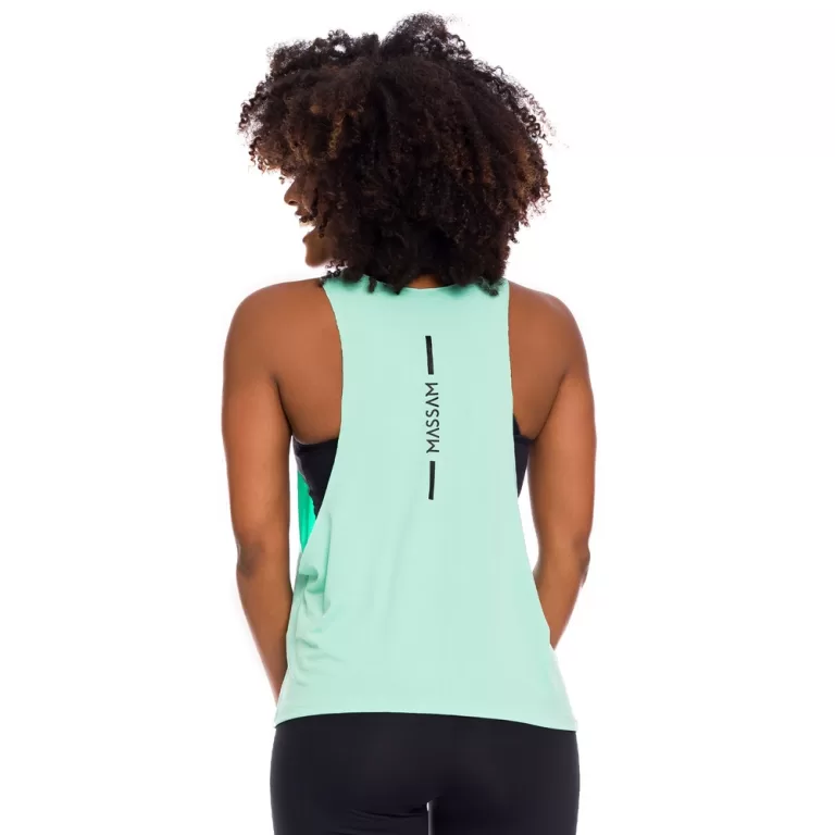 Regata Feminina Cavada Confort Verde Massam Fitnes